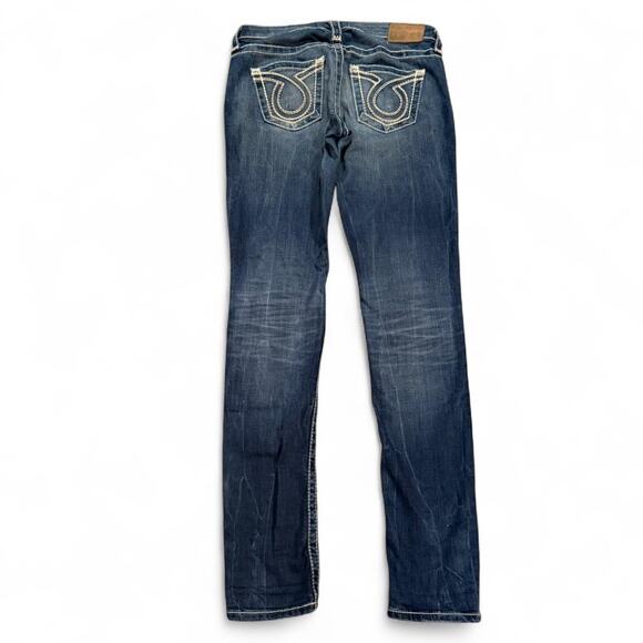 Big Star Y2K Women’s Jenae Skinny Blue Denim Jeans Thick Stitch Cowgirl Sz.27R - Picture 2 of 7
